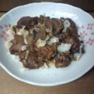 胡麻香る❤砂肝の塩ニンニク炒め❤